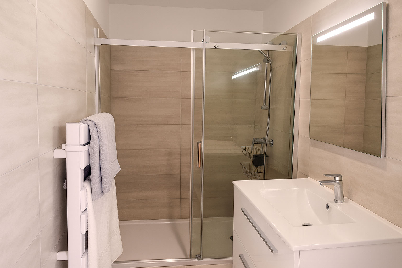 Bagno con vista mare